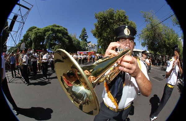 La banda de la Policía también fue parte del Carrusel