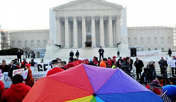 Con gran apoyo en la población, el matrimonio igualitario es tema de tratamiento en la Corte Suprema de Estados Unidos.