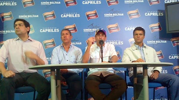 Mensaje de Capriles el día después de las elecciones. Foto: Noticias 24