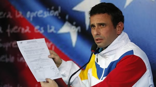 El líder de la oposición venezonala, Henrique Capriles, nunca reconoció la derrota que constató el Poder Electoral. Foto: Archivo