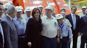 Cristina Fernández en Atucha I. Foto: Presidencia de la Nación en Infobae