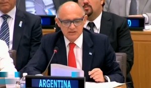 Timerman defendió la postura argentina a favor del diálogo en el Comité de Descolonización de la ONU. Foto: Captura TV