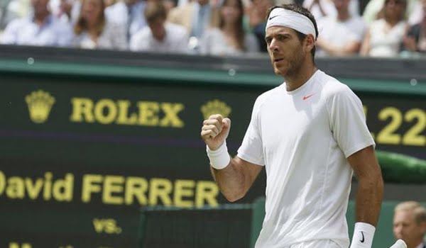 Del Potro avanzó por primera vez a semifinales de Wimbledon. Foto: Reuters en Cancha Llena.