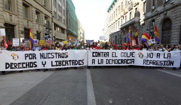 Marea Ciudadana rechaza las reformas que empuja el presidente Mariano Rajoy. 