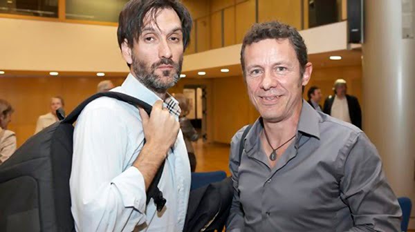 Ricardo García Vilanova y Javier Espinosa, en uno de sus encuentros en el aeropuerto de Beirut. Foto: El Mundo