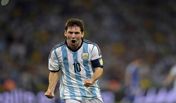 Messi festejó su primer gol en el Mundial. 