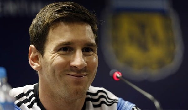 Lionel Messi en conferencia de prensa este lunes  en Belo Horizonte. Foto: La Nación