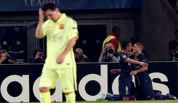 El PSG le ganó al Barcelona 3 a 2 en Francia por la Liga de Campeones.