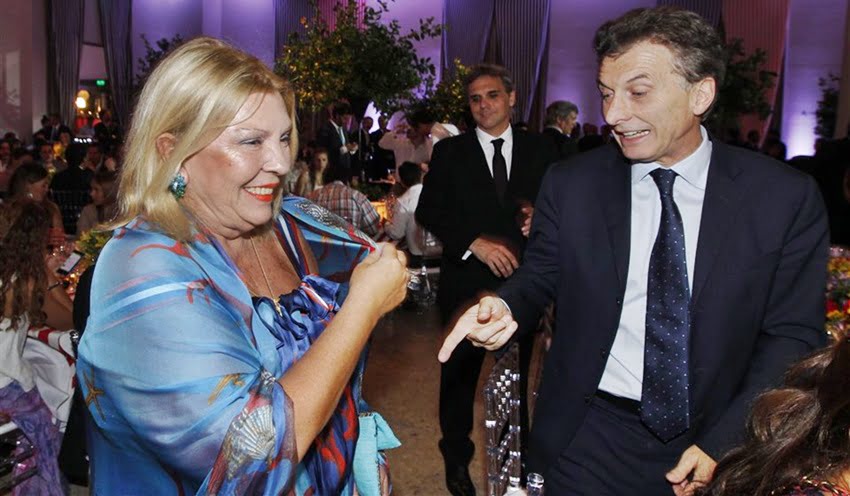 Carrió y Macri se encontraron en una cena que organizó una fundación de Gabriela Michetti. Foto: La Nación