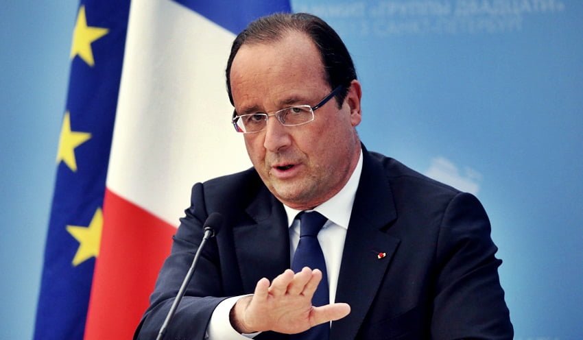 French President Hollande speaks to the media during a news conference at the G20 summit in St. Petersburg