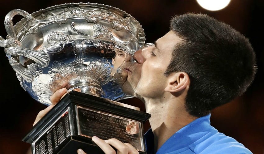 Novak Djokovic ganó su octavo Grand Slam, el quinto en Australia, dos veces Wimbledon (2011, 2014) y una el US Open (2011).