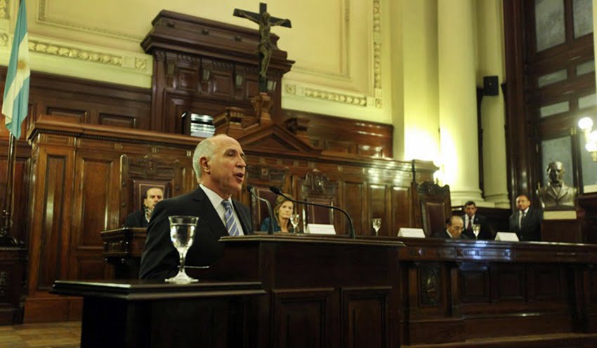 El presidente de la Corte, Ricardo Lorenzetti, abrió el año judicial este martes.