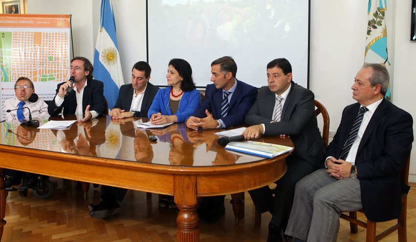 Puesta en escena de los ministros con el Operativo Vendimia. Foto: Prensa Gobierno de Mendoza