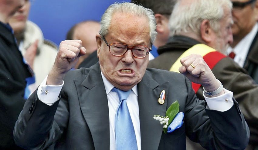 Jean-Marie Le Pen, fundador del partido nazi de Francia, ha celebrado varios resultados electorales y ha sido motivo de espanto para la clase política gala.  