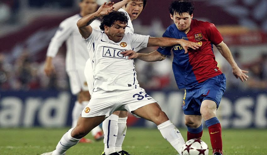 En 2009, Barcelona con Messi en el equipo le ganó la final de la Champions al Manchester United con Tevez.