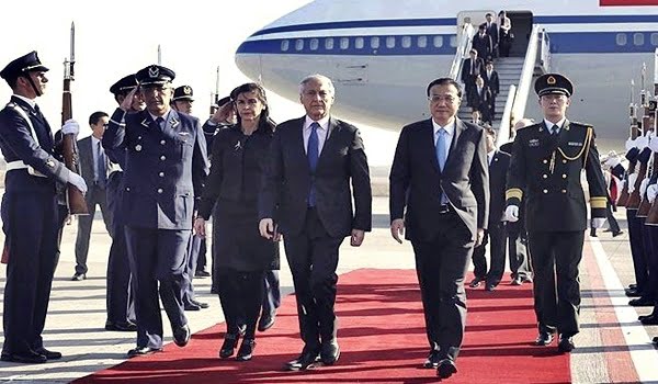 El primer ministro de China, Li Keqiang, llegó este martes a Santiago de Chile.