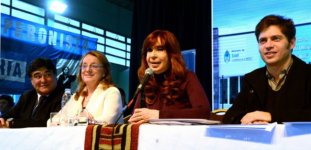 Carlos Zannini, Alicia Kirchner, Cristina Fernández y Axel Kicillof.