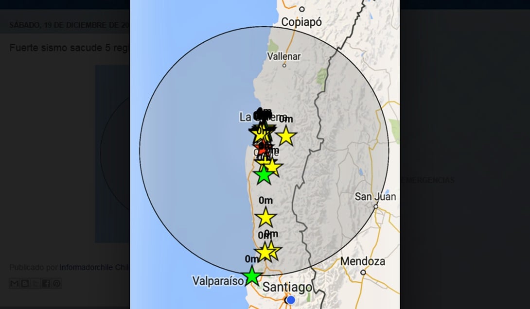 Tembló con epicentro en Coquimbo este sábado en la siesta. Inofgrafía: http://www.informadorchile.com/