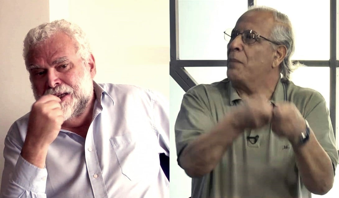 Roberto Follari, profesor de Epistemología, y Alberto Isuani, profesor de Política Comunicacional y Teoría del Estado, en la Universidad Nacional de Cuyo. 