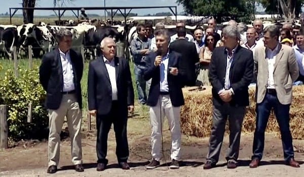 Macri hizo anuncios para los dueños de la leche en Santa Fe