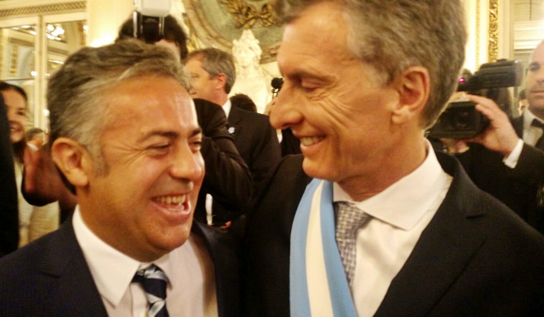 La buena relación que profesan Macri y Cornejo no se tradujo en mejor trato para Mendoza en materia de envío de fondos nacionales. Foto: Archivo - Prensa Gobierno de Mendoza