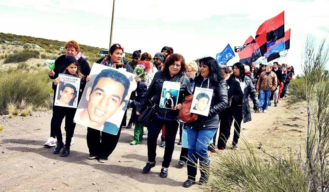 Los 12 de agosto se conmemora el aniversario del asesinato a manos de la Policía de Sebastián Bordón, en El Nihuil. Foto: Campaña Nacional Contra la Violencia Institucional