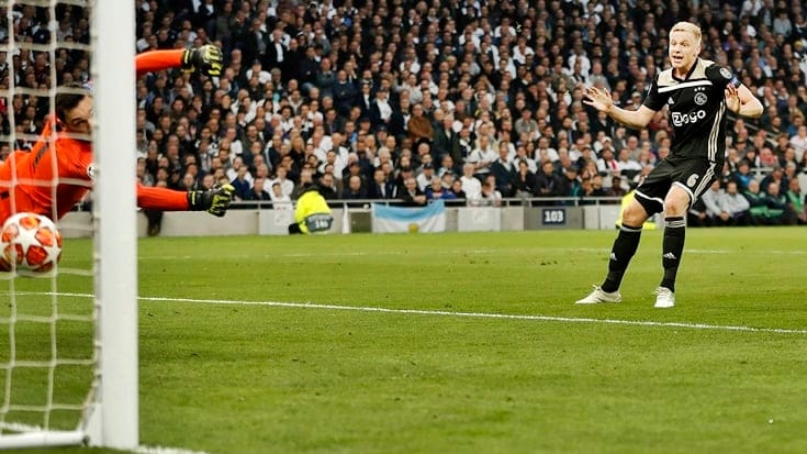 Ajax le ganó al Tottenham de visitante en la ida de la semifinal de la Champions