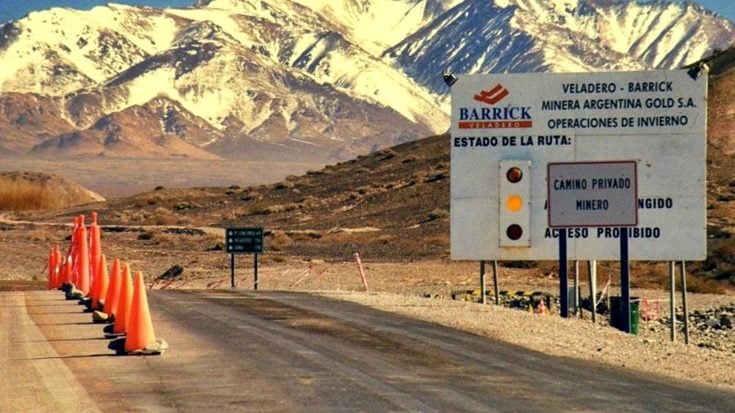 Veladero es el proyecto emblemático de la Barrick en San Juan.