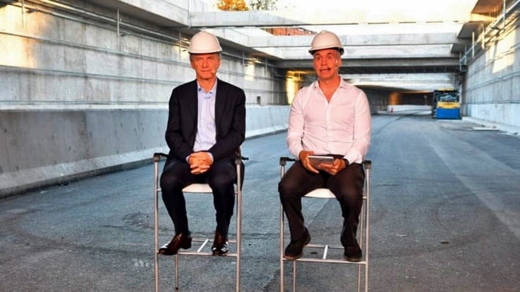 Cómo «vendió» el gobierno la inauguración del Paseo del Bajo para salir del pozo