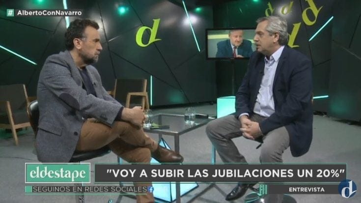 «El 10 de diciembre voy a dejar de pagar intereses de Lelic y voy a aumentar las jubilaciones 20%»