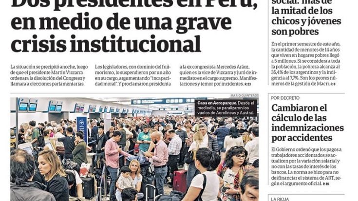 La mayor pobreza de la era Macri no fue título principal de Clarín