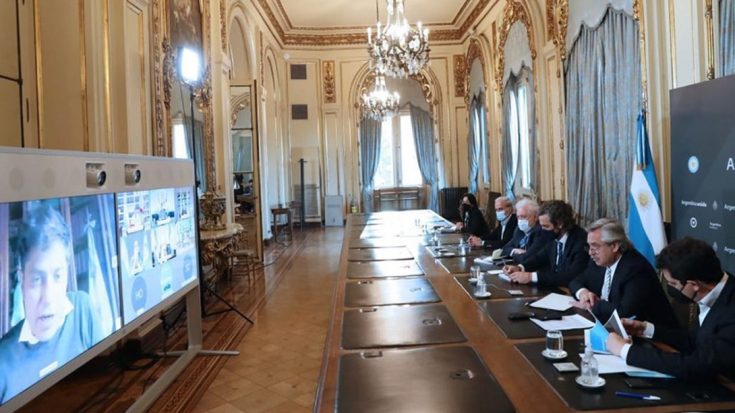 Alberto Fernández analizó la situación sanitaria con los gobernadores vía teleconferencia