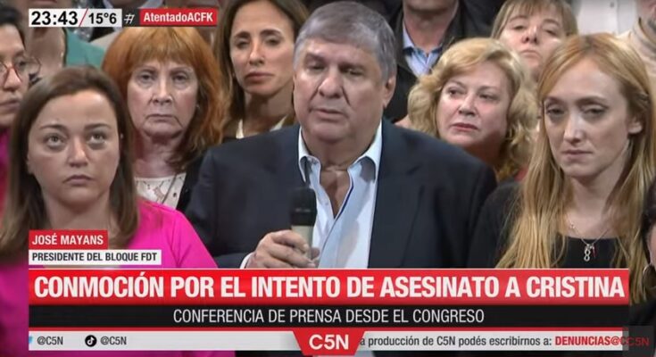Los bloques del FdT repudiaron el atentado contra Cristina y convocaron a una sesión de repudio