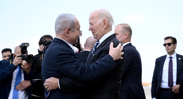 Biden llegó a Tel Aviv y se puso del lado de Israel por el ataque a un hospital en Gaza