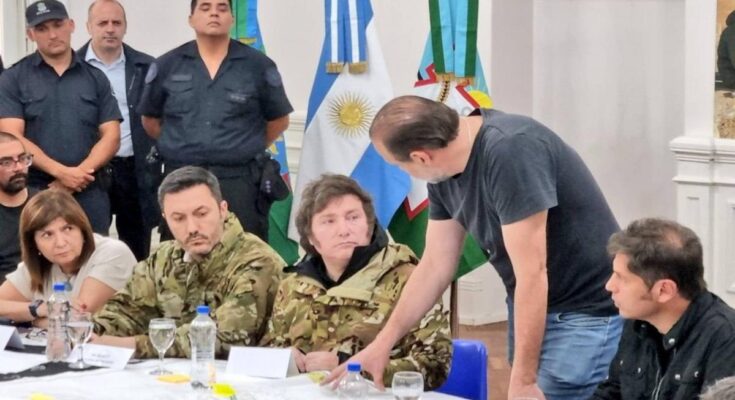 Vendaval con 13 muertos en Bahía Blanca: Milei dijo que deberán salir adelante «con los recursos ya existentes»