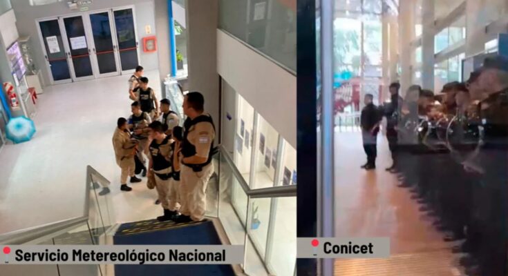 Milei militarizó el Conicet y otros organismos del Estado de donde fueron despedidos miles de empleados