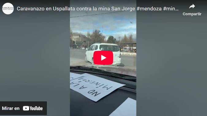 Con un caravanazo bajo la nieve, Uspallata volvió a rechazar la mina de oro y cobre de San Jorge