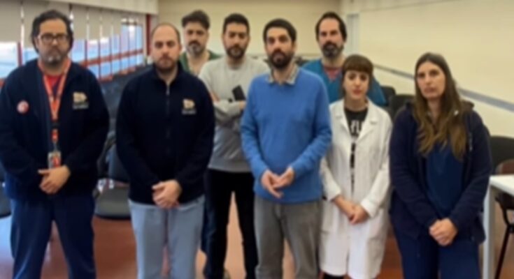Trabajadores del Garrahan se solidarizaron con el enfermero del Central que el Gobierno despidió tras protestar por su salario