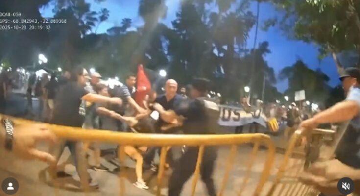 Protesta contra San Jorge: las «bodycam» de la policía revelan la golpiza que recibieron los asambleístas el 23 de octubre