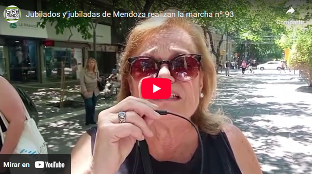 Jubilados de Mendoza resisten en las calles el feroz ajuste de Milei