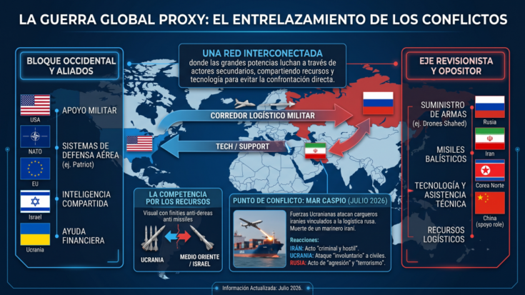 Guerra proxy global: se cruzan las bombas de los episodios bélicos con epicentro en Ucrania e Irán
