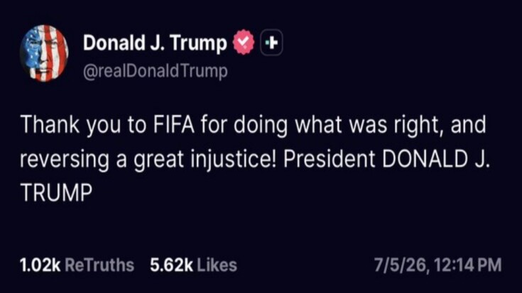 La FIFA ensució el Mundial para complacer a Trump: habilitó al goleador de Estados Unidos expulsado